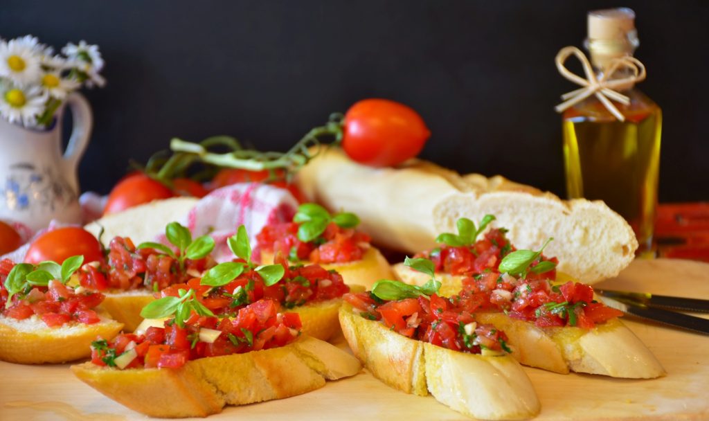 Wedding Reception Appetizers - Bruschetta